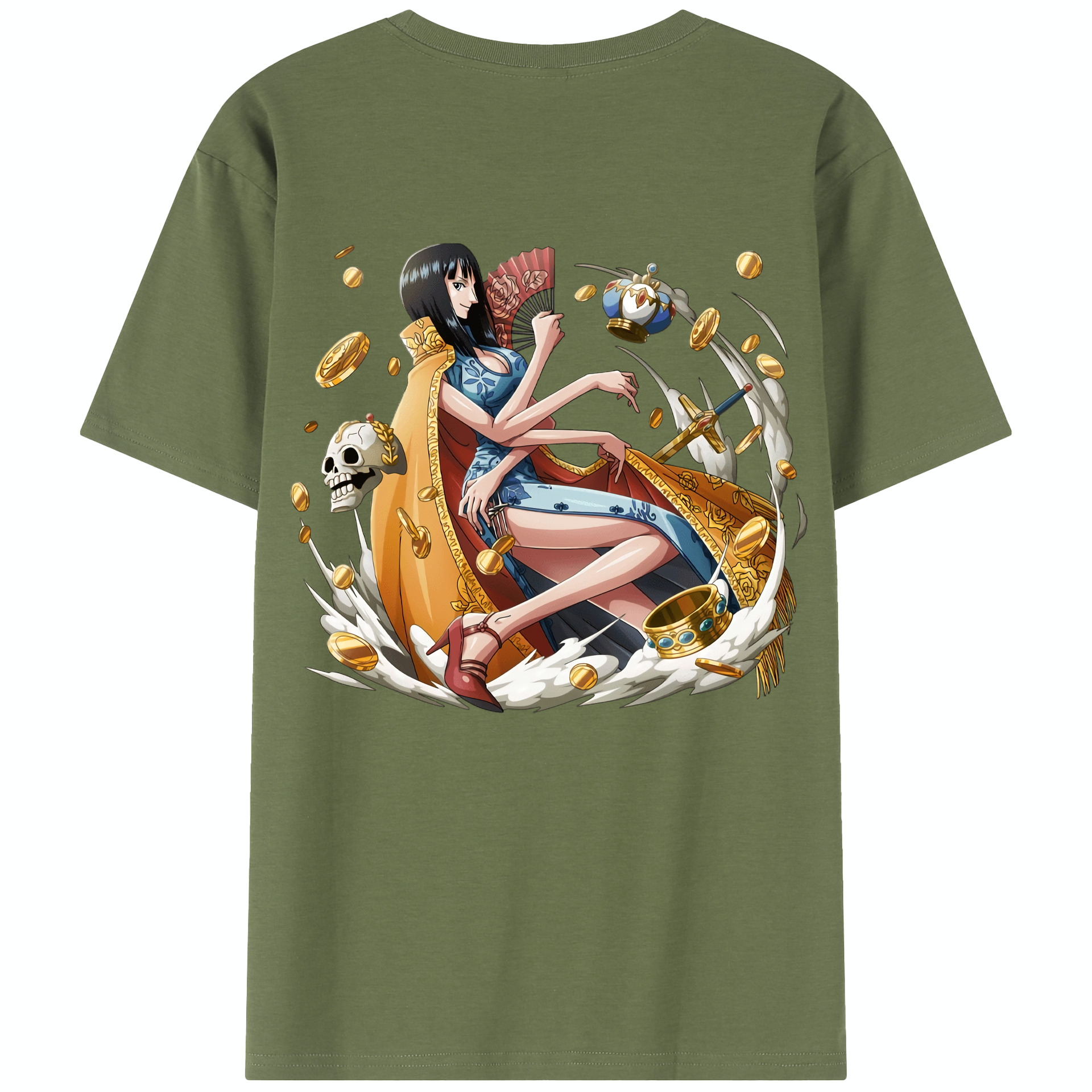 ワンピース ニコ・ロビン ONE PIECE Nico Robin 綿100％半袖Tシャツ（背面プリント）